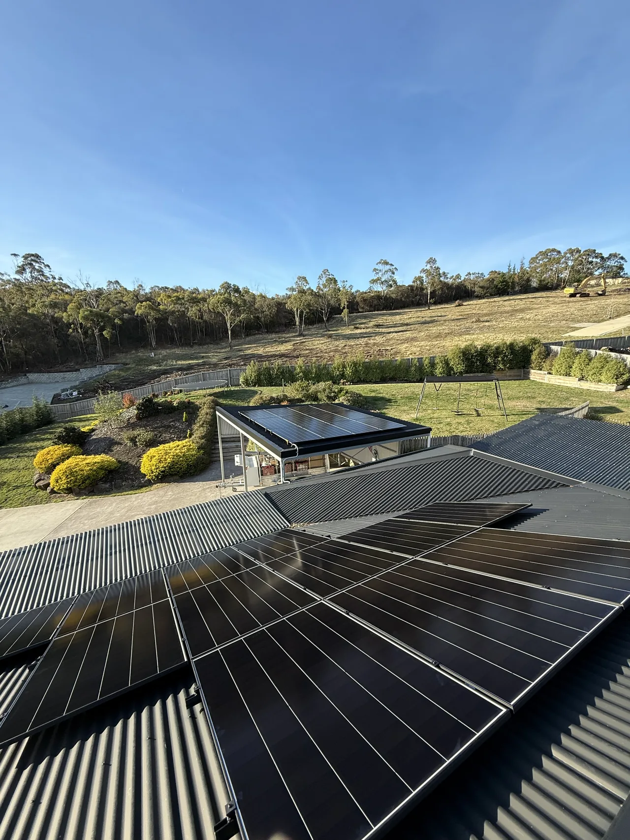 The array seen from the ridge above the back garden
